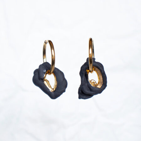 Porceliano auskarai Black SB No. 7