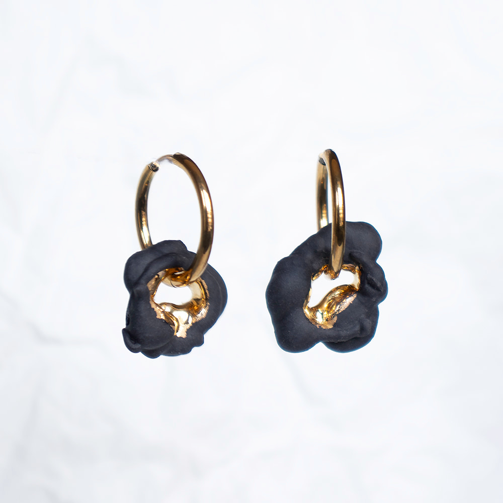 Porceliano auskarai Black SB No. 10 - Image 2