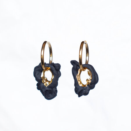 Porceliano auskarai Black SB No. 8