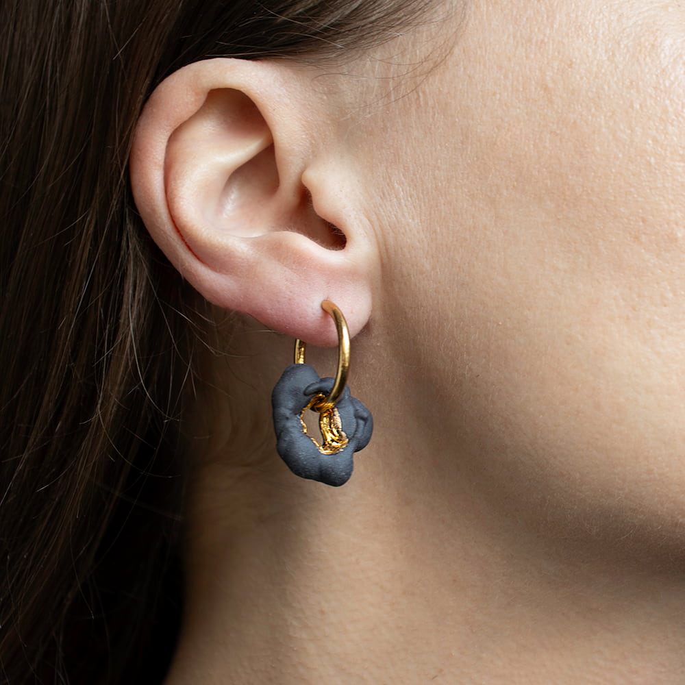 Porceliano auskarai Black SB No. 10 - Image 3